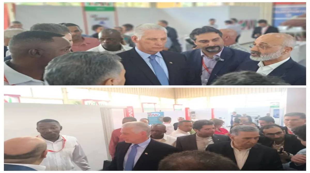 بازدید رئیس‌جمهور کوبا از سالن جمهوری اسلامی ایران در چهل و یکمین نمایشگاه بین‌المللی بازرگانی کوبا – هاوانا