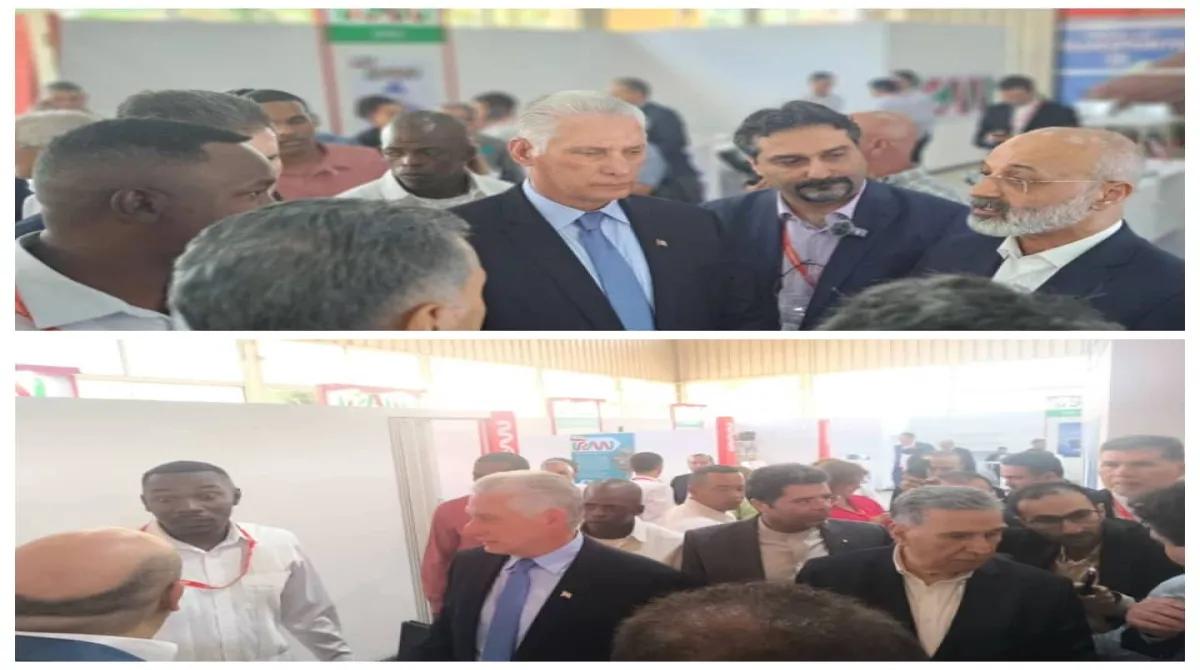 بازدید رئیس‌جمهور کوبا از سالن جمهوری اسلامی ایران در چهل و یکمین نمایشگاه بین‌المللی بازرگانی کوبا – هاوانا