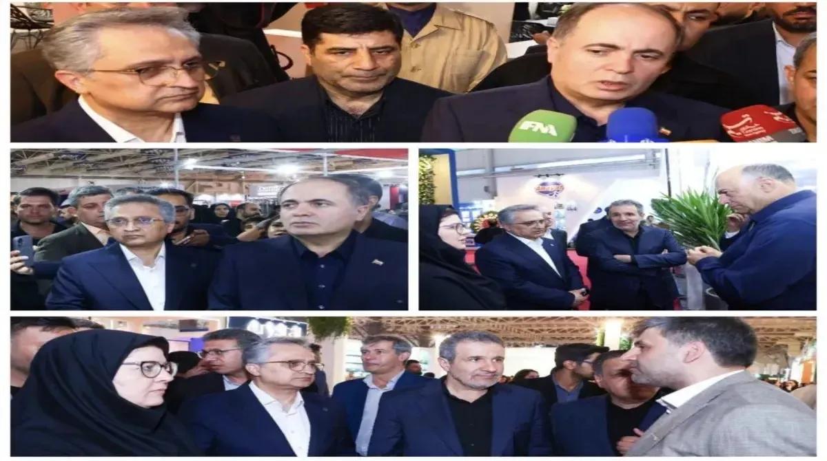 "Visit to the Iran Agrofood Exhibition by the Minister of Agriculture, Deputy Minister of Industry, Mining and Trade, and CEO of the Iran Intern