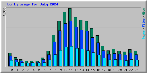Hourly usage for July 2024